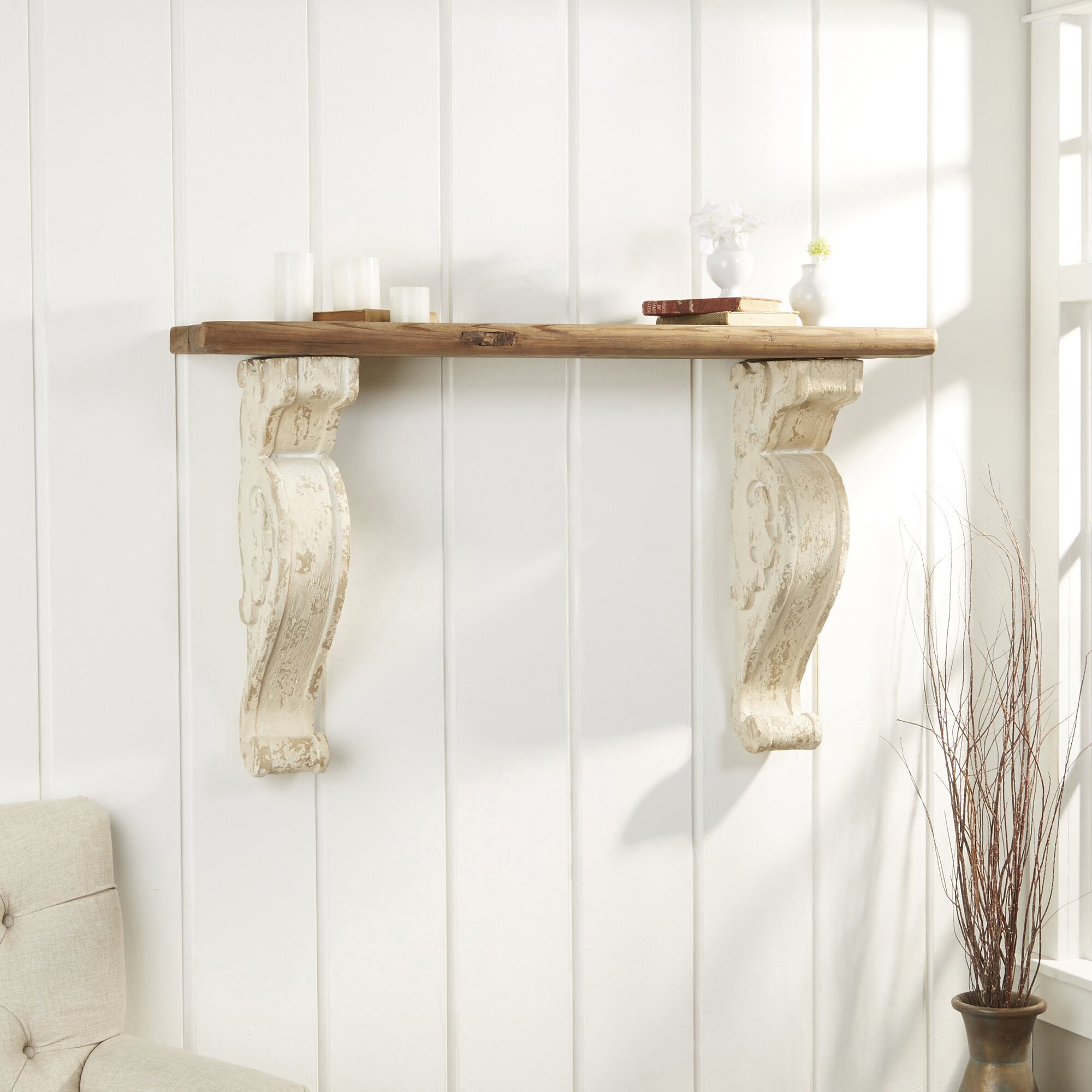 Shop for Lisabeth Fir Solid Wood Accent Shelf