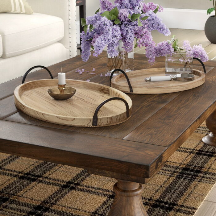 Diggins 2 Piece Coffee Table Tray Set