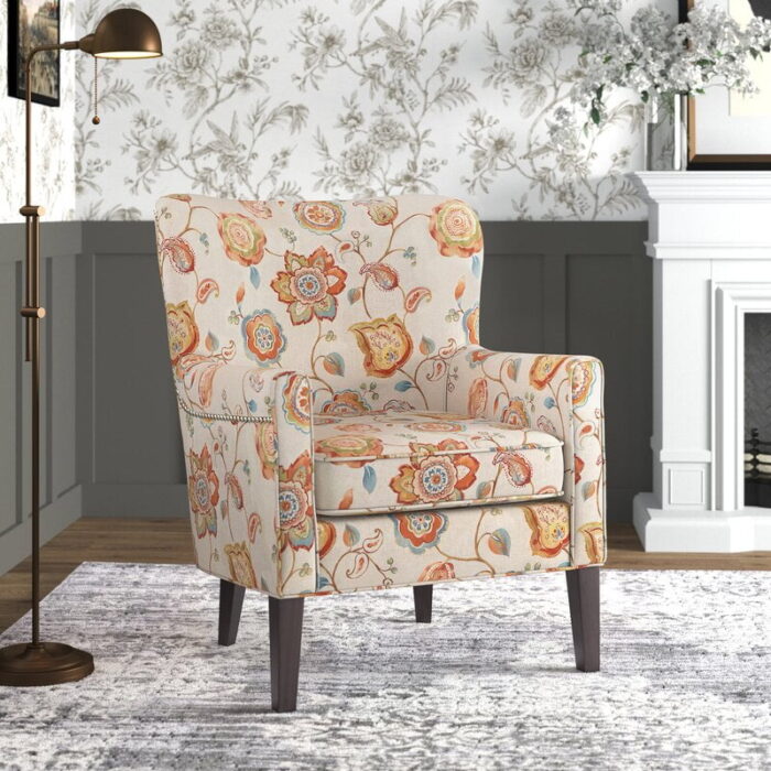 Gilyard Nailhead Wingback Wide Armchair
