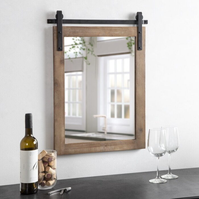 Herrman Modern Farmhouse Distressed Accent Mirror