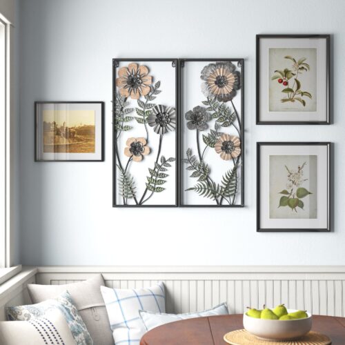 2 Piece Flower Wall Décor Set