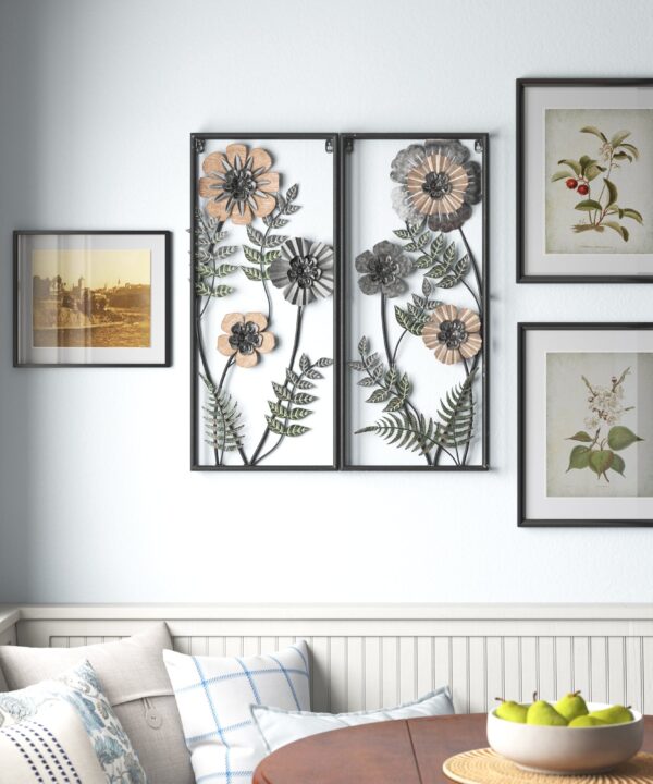 2 Piece Flower Wall Décor Set