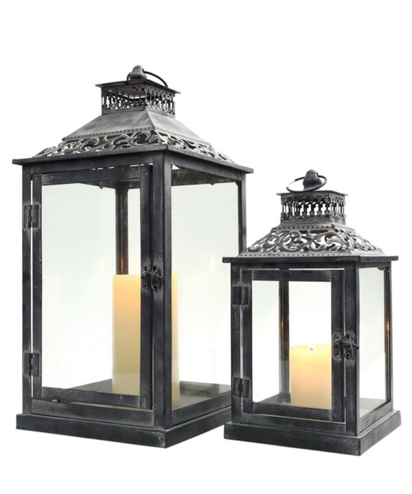 2 Piece Metal Tabletop Lantern Set 2 Piece Metal Tabletop Lantern Set