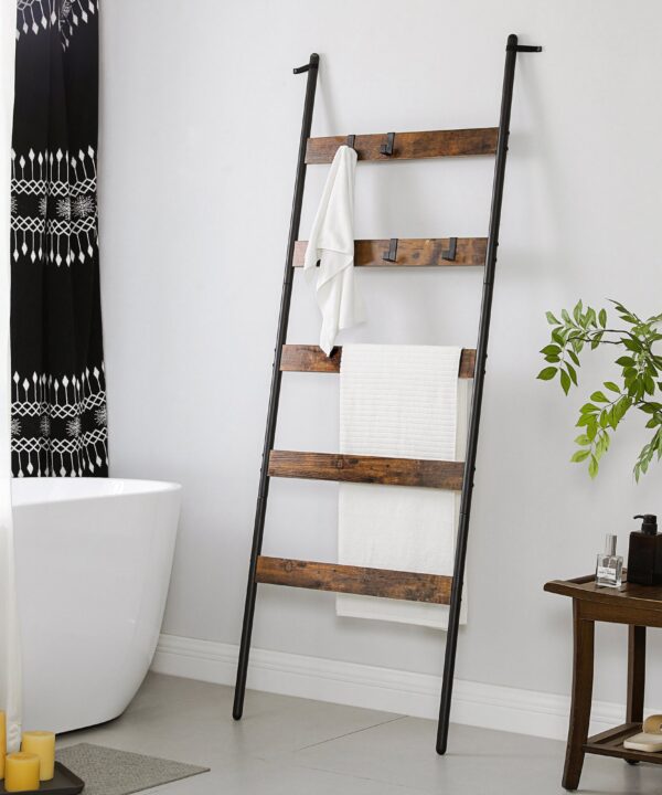 69.3'' Tall Wooden Blanket Ladder