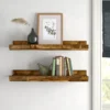 Aldred Fragoso 2 Piece Pine Solid Wood Floating Shelf (Set of 2)