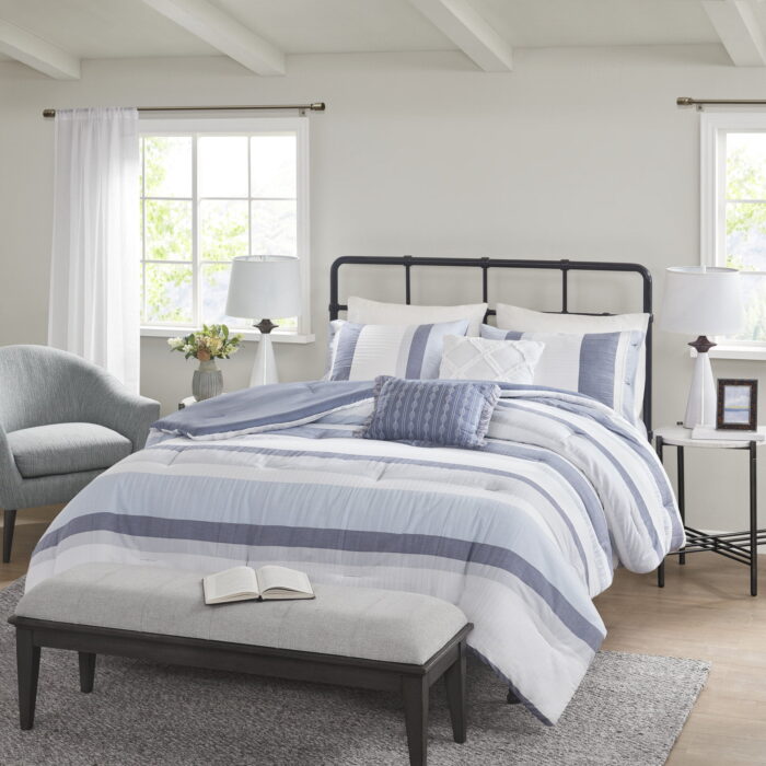 Allegany 3 Piece Jacquard Duvet Cover Set