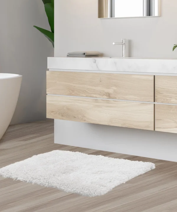 Ciarra Rectangular Polyester Non-Slip Solid Bath Rug