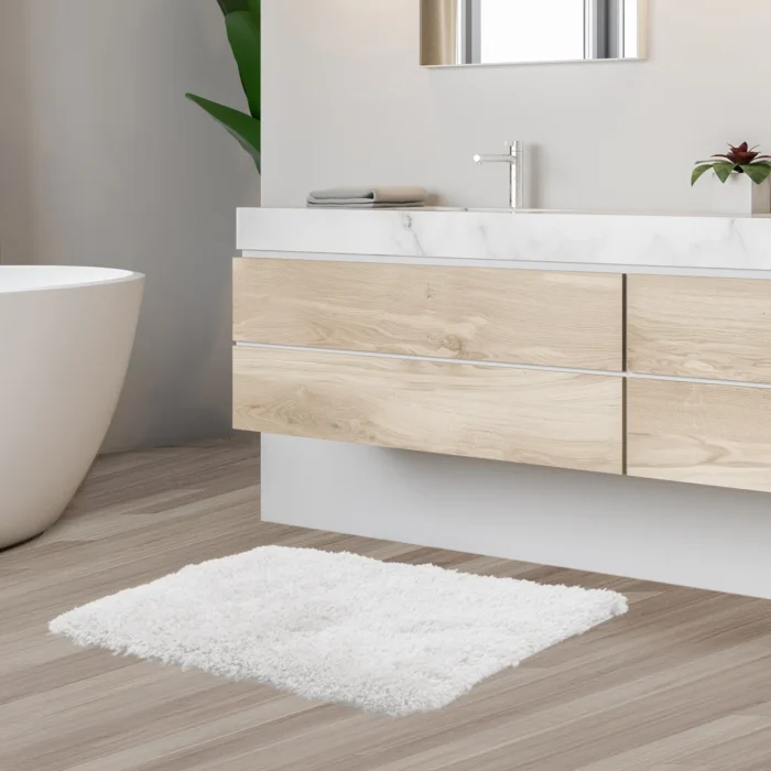 Ciarra Rectangular Polyester Non-Slip Solid Bath Rug