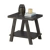 Flora Rustic Farmhouse End Table with Storage Shelf, French Country Accent Side Table