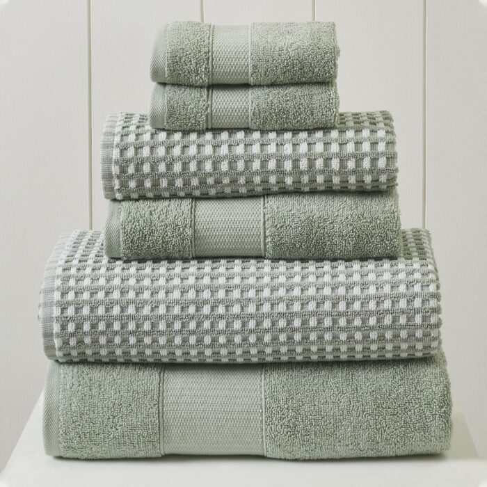 Gracey Jacquard 6 Piece 100% Cotton Towel Set
