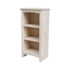 Nonna White Wood Distressed Open 5 Shelf Shelving Unit with Spindle Sides and Mesh
