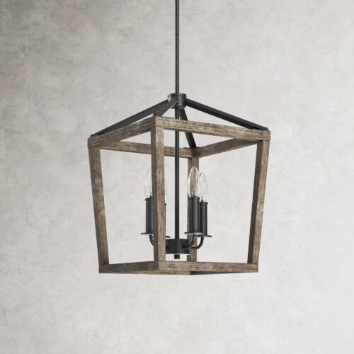 Dormody 4 - Light Dimmable Lantern Geometric Chandelier