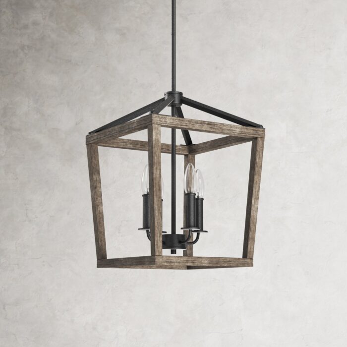 Dormody 4 - Light Dimmable Lantern Geometric Chandelier