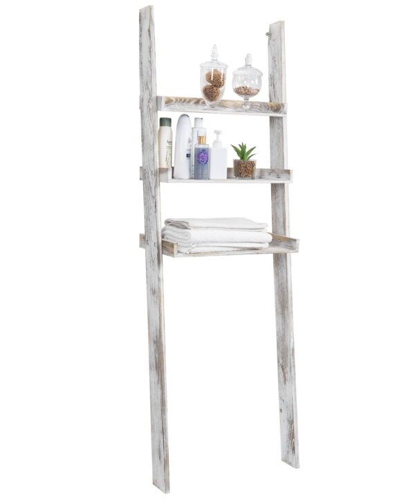 Ervey Solid Wood Freestanding Over-The-Toilet Storage