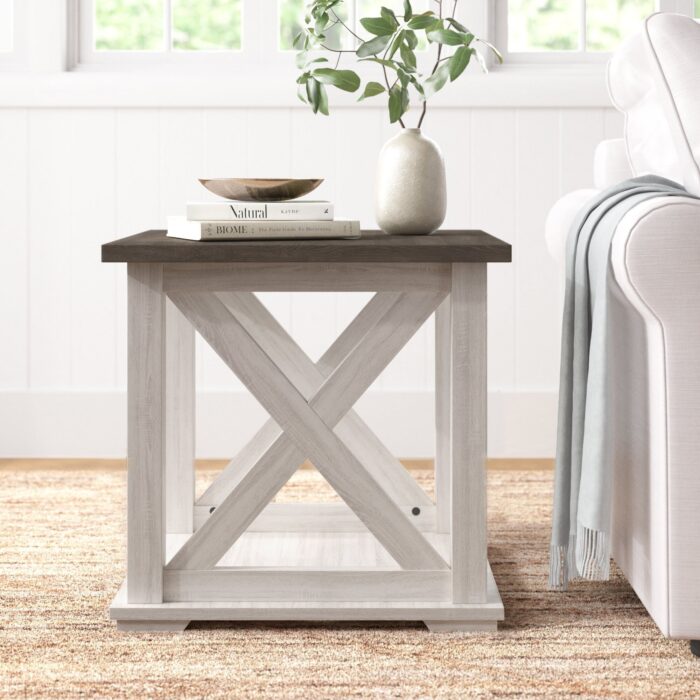 Kellam 22'' Tall Floor Shelf End Table