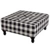 16" Wide Square Patchwork Footstool Ottoman