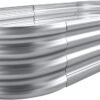 Mr IRONSTONE Galvanized Raised Garden Beds for Vegetables Flowers Herb Large Heavy Metal Planter Box Steel Kit Flower Herb with