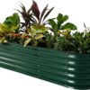 Mr IRONSTONE Galvanized Raised Garden Beds for Vegetables Flowers Herb Large Heavy Metal Planter Box Steel Kit Flower Herb with