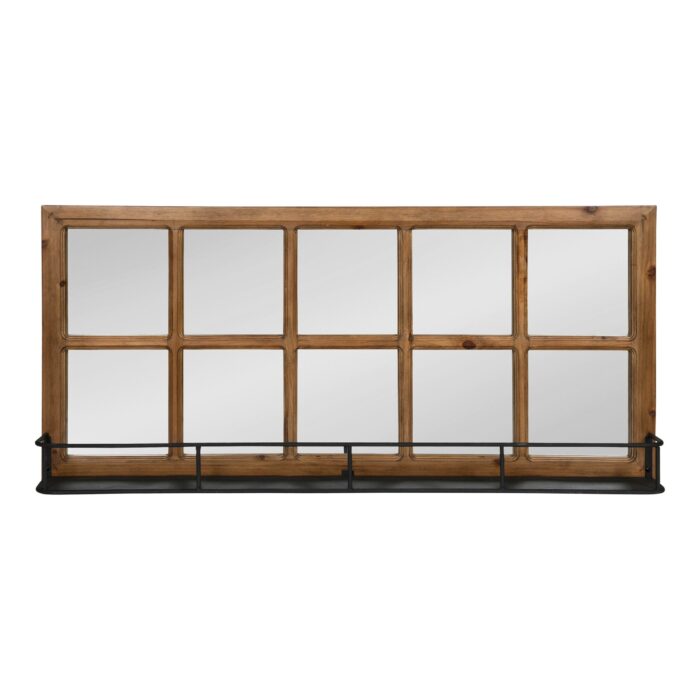 Prout Window Pane Solid Wood Wall Mirror