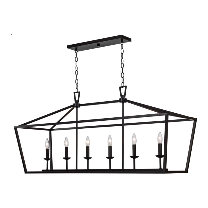 Neuhaus 6 - Light Dimmable Kitchen Island Geometric Chandelier