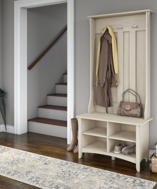 Zagan 31.73” Wide Hall Tree with Bench and Shoe Storage