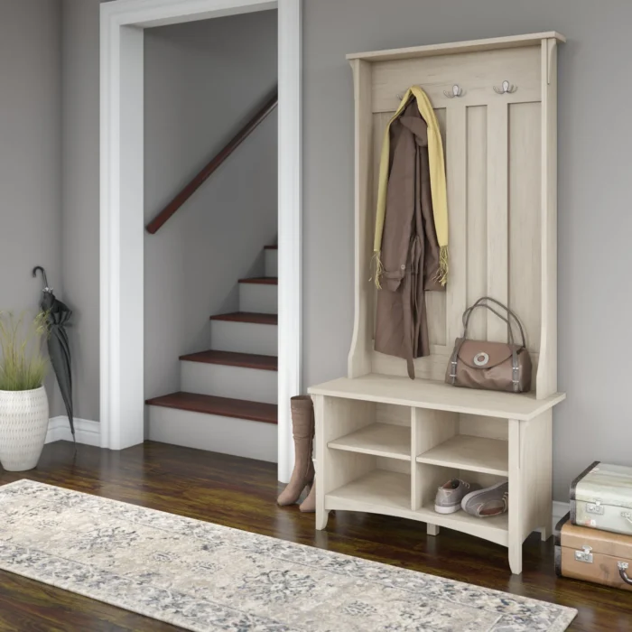 Zagan 31.73” Wide Hall Tree with Bench and Shoe Storage