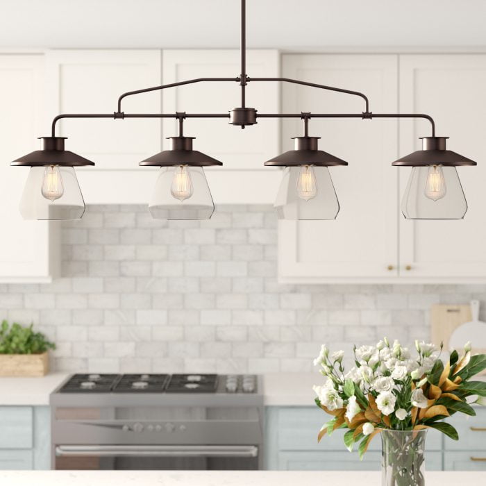 Benee 4 - Light Kitchen Island Linear Pendant