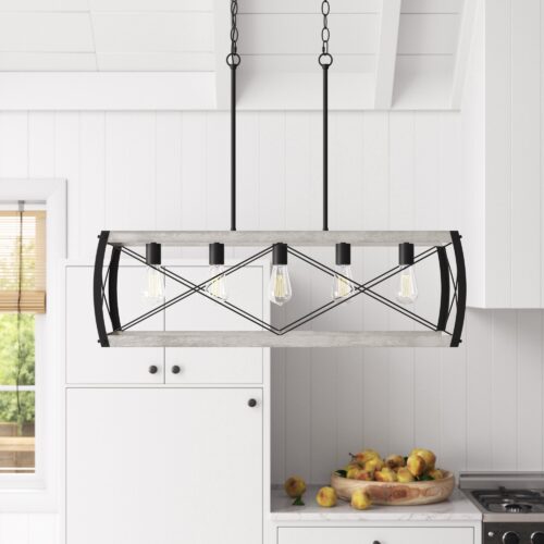 Kelsey 5 - Light Kitchen Island Square / Rectangle Pendant