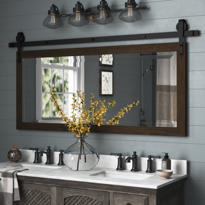 Neace Rectangle Wood Wall Mirror