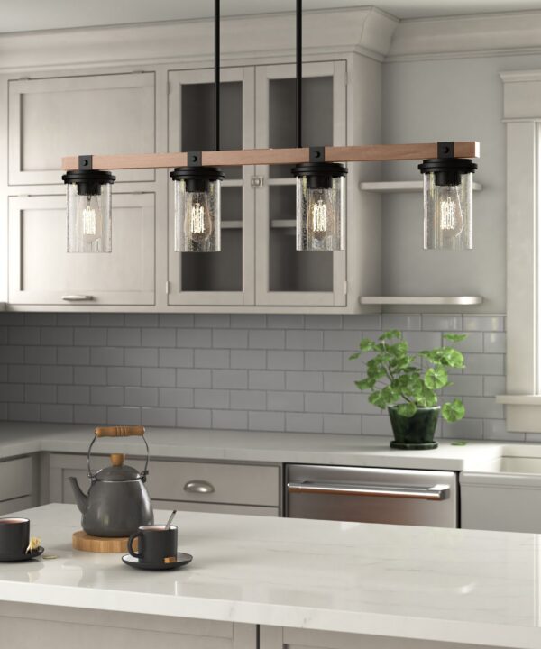 Nugent 4 - Light Kitchen Island Linear Pendant Nugent 4 - Light Kitchen Island Linear Pendant