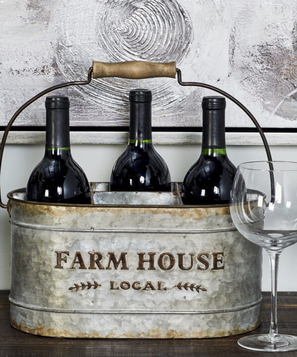 Saxton Tabletop Wine Bottle Rack in Silver