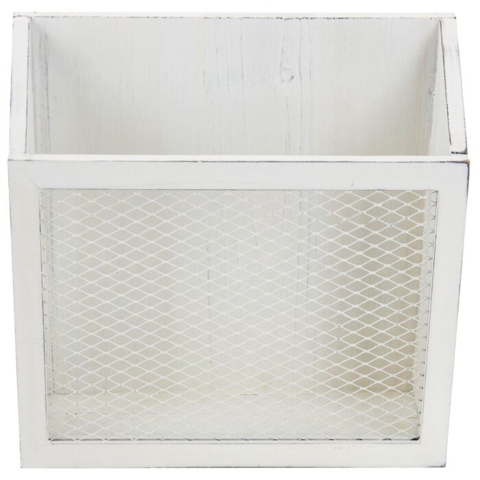Wood & Chicken Wire Magazine Holder