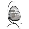 Sunnydaze Delaney Hanging Egg Chair with Seat Cushions and Stand Sunnydaze Delaney Hanging Egg Chair with Seat Cushions and Stand