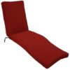 Sunnydaze Outdoor Patio Chaise Lounge Cushion - 72- x 21-Inch - Red