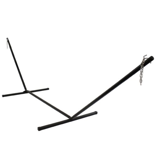 Sunnydaze 15 Foot Hammock Stand with Heavy-Duty Steel Beam Construction, 2 Person, 400 Pound Capacity, Black