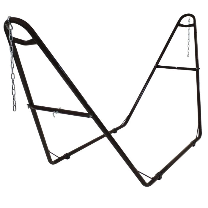 Sunnydaze Universal Multi-Use Heavy-Duty Steel Hammock Stand, 2 Person, Fits Hammocks 9 to 14 Feet Long, 550-Pound Capacity, Bronze