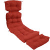 Sunnydaze Olefin Tufted Indoor/Outdoor Chaise Lounge Chair Cushion - Red Sunnydaze Olefin Tufted Indoor/Outdoor Chaise Lounge Chair Cushion - Red