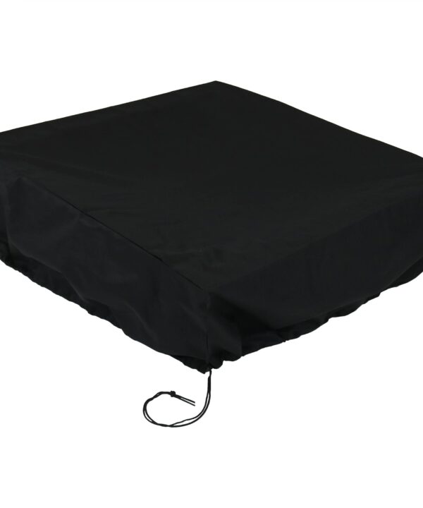 Sunnydaze Square Black Fire Pit Cover, 48-inch Square