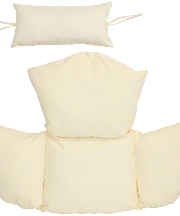 Sunnydaze Replacement Cushion Set for Penelope and Oliver Egg Chairs - Cream