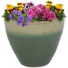 Sunnydaze Resort Ceramic Indoor/Outdoor Planter - Seafoam - 13-Inch Sunnydaze Resort Ceramic Indoor/Outdoor Planter - Seafoam - 13-Inch