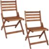 Sunnydaze Meranti Wood Folding Bistro Chair - Set of 2 Sunnydaze Meranti Wood Folding Bistro Chair - Set of 2
