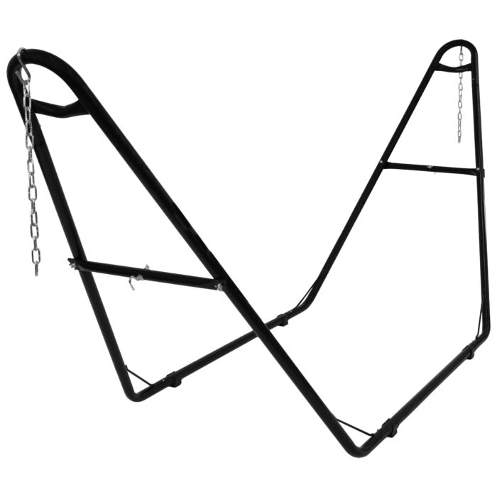 Sunnydaze Universal Multi-Use Heavy-Duty Steel Hammock Stand, 2 Person, Fits Hammocks 9 to 14 Feet Long, 550-Pound Capacity, Black