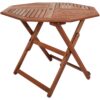 Sunnydaze Meranti Wood Folding Octagon Table Sunnydaze Meranti Wood Folding Octagon Table