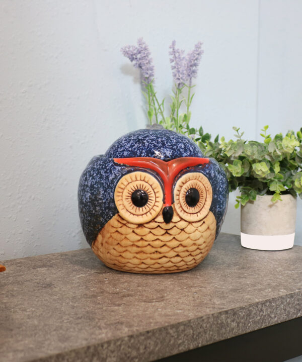 Sunnydaze Ceramic Owl Indoor Tabletop Water Fountain – 6-Inch