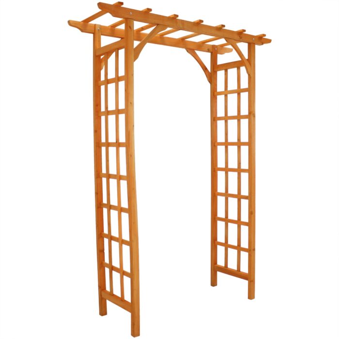 Sunnydaze Wooden Garden Arbor - 78-Inch