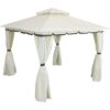 Sunnydaze Soft Top Patio Gazebo - 10x10 Foot with Mesh Screen and Privacy Wall - Cream Sunnydaze Soft Top Patio Gazebo - 10x10 Foot with Mesh Screen and Privacy Wall - Cream