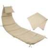 Sunnydaze Hanging Lounge Chair Replacement Cushion and Umbrella, Beige Sunnydaze Hanging Lounge Chair Replacement Cushion and Umbrella, Beige
