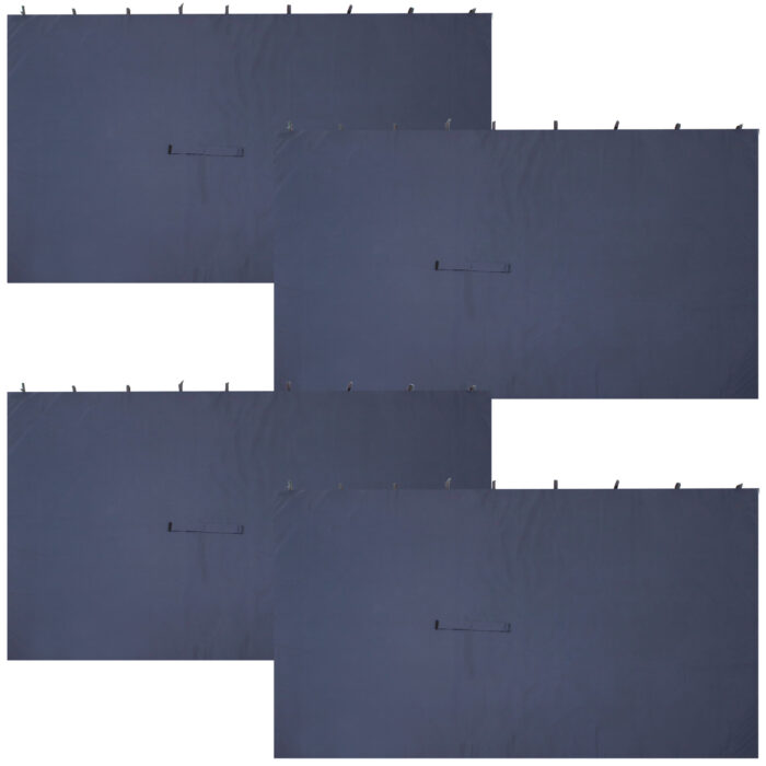 Sunnydaze 10-Foot x 13-Foot Gazebo Sidewall Set - Navy