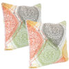 Sunnydaze Set of 2 Outdoor Throw Pillows - 16-Inch - Muted Damask Mandalas