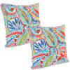 Sunnydaze Set of 2 Indoor/Outdoor Throw Pillows - 16-Inch - Bold Paisley Sunnydaze Set of 2 Indoor/Outdoor Throw Pillows - 16-Inch - Bold Paisley